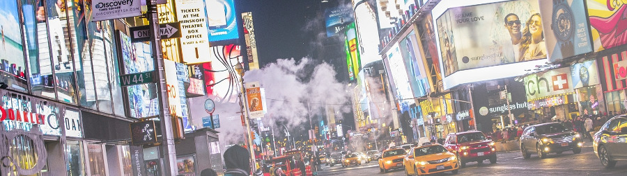 Werbung in New York, Timesquare